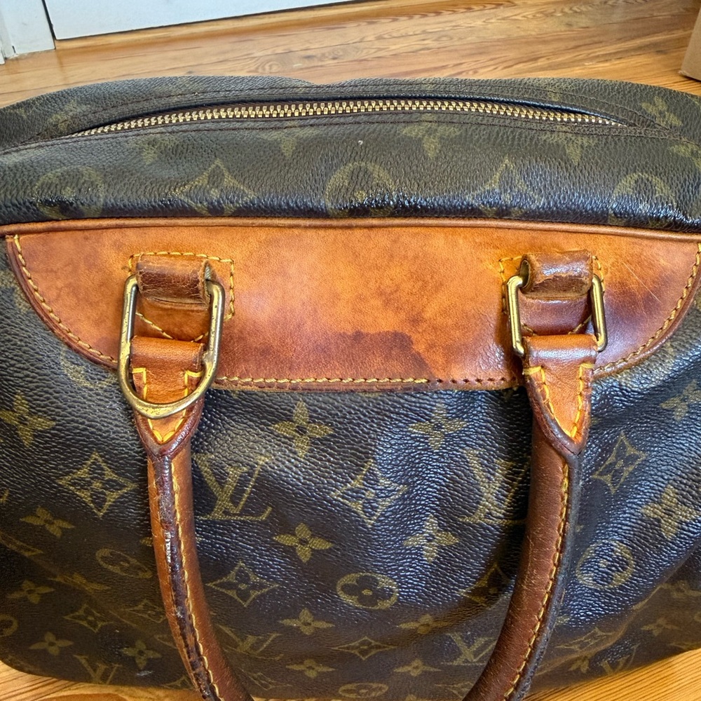 Louis Vuitton 1997 Deauville Bag in Brown Monogram Canvas Vintage Good Condtion - Picture 5 of 9